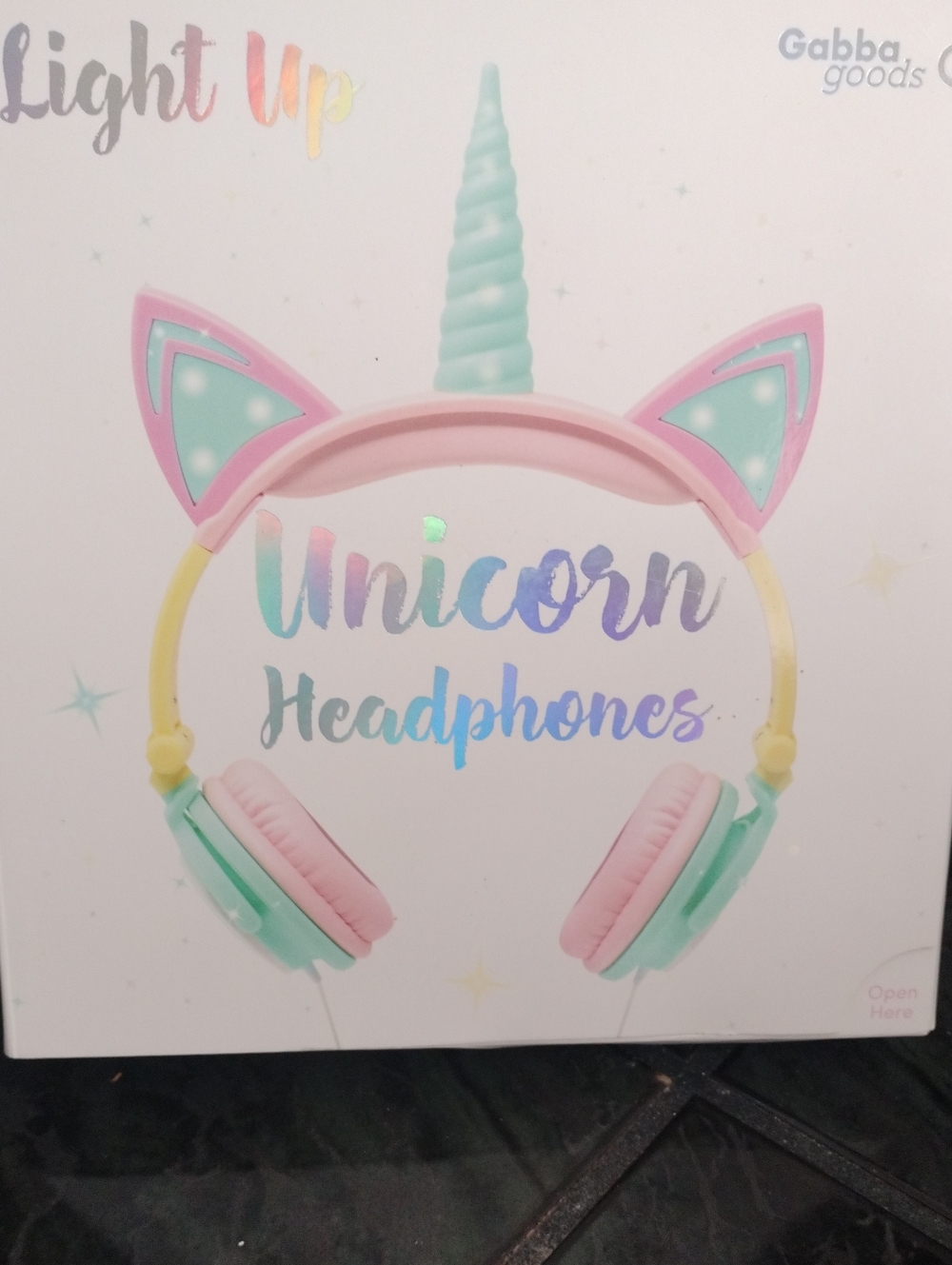 NIB Unicorn Over-Ear Headphones - Pink, Mint & Yellow Light Up Magical Cosplay
